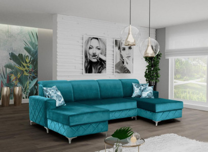 Modern Relax Seating Luxury Furniture Living Landscape Sofa Couch Corner Sofa U-shape Upholstery